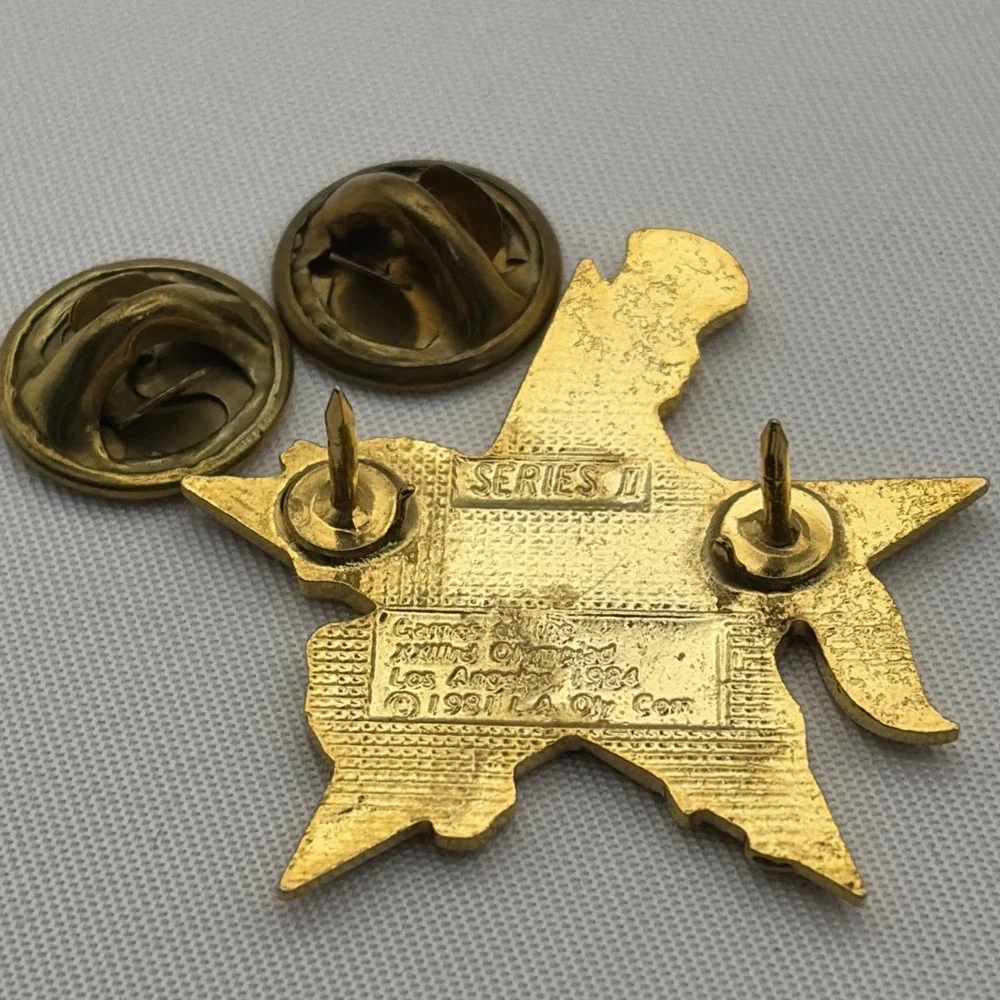1984 Los Angeles Olympics Sam The Eagle Star Equestrian Horse Lapel Hat Pin